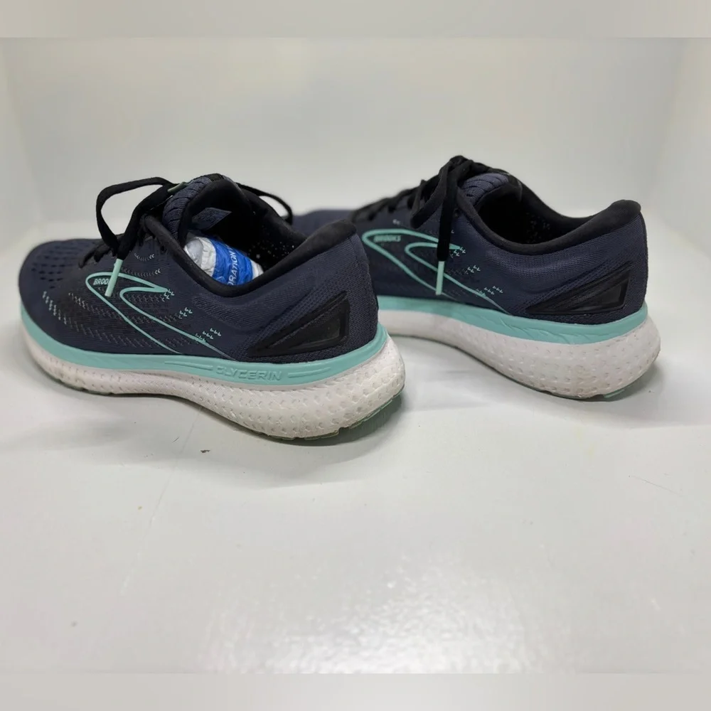 Brooks Glycerin 19 Running Shoes Gray Teal Athletic Sneakers Women’s  Size 8.5